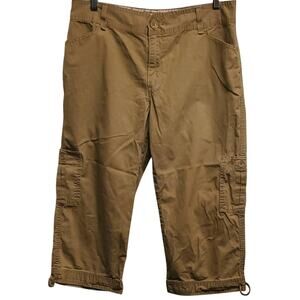 Crafted With Pride Levi's Khaki Women's Cargo Cropped Capri Pants Size 10